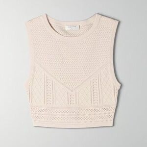 Aritzia Babaton Crochet Knit Crop Top